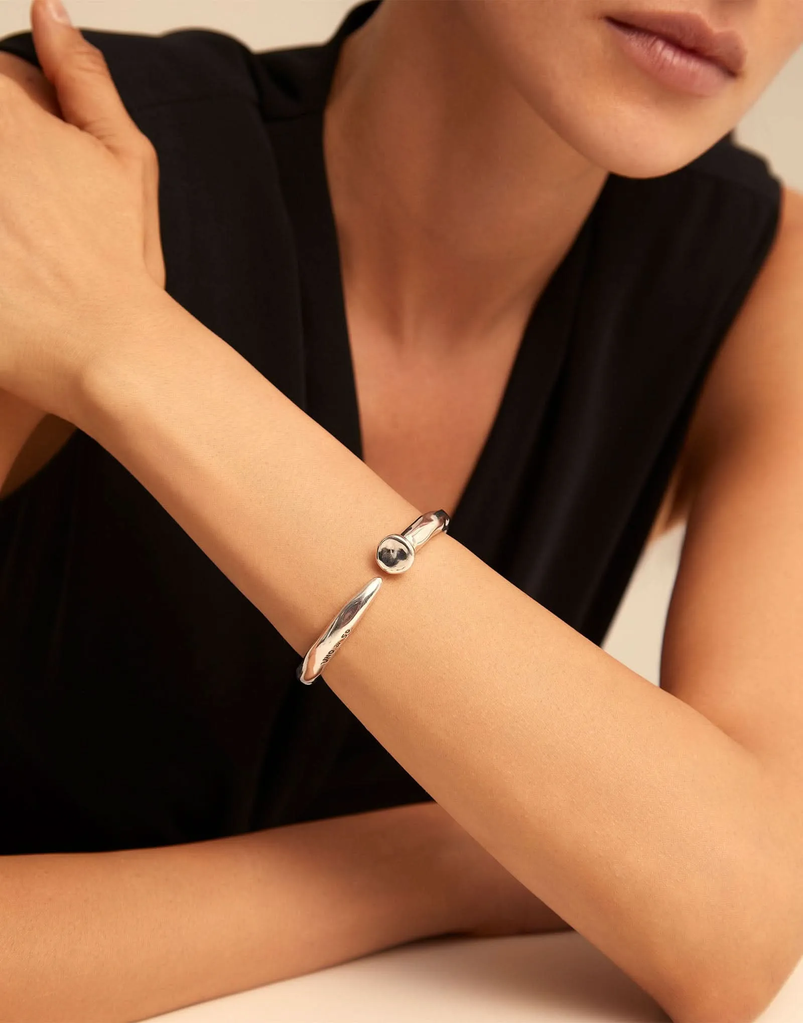 Sterling Silver Plated San Valentin Silver Bangle Bracelet PUL1821MTL0000 Unode50 Jewelry And Accessories