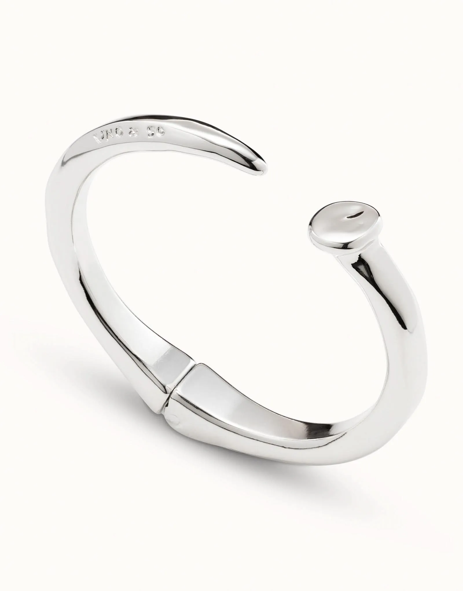 Sterling Silver Plated San Valentin Silver Bangle Bracelet PUL1821MTL0000 Unode50 Jewelry And Accessories