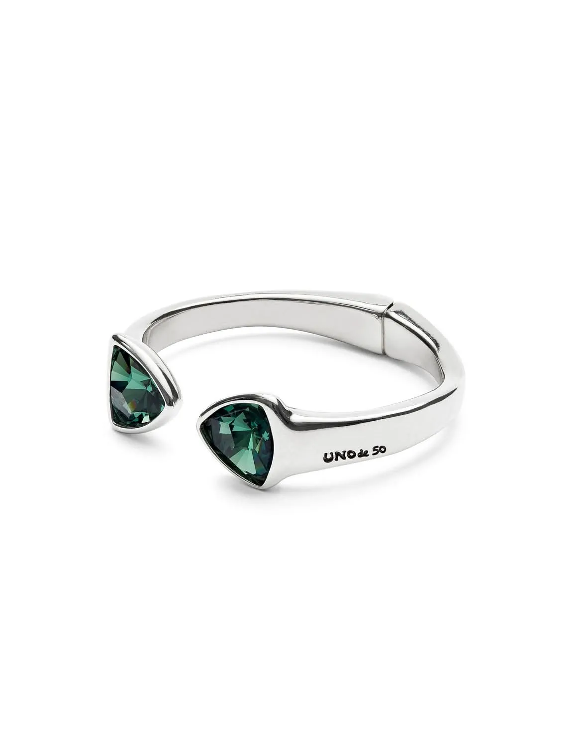 Sterling Silver Plated Ser Camaleonica Green Bangle Bracelet PUL2511VRDMTL0 Unode50 Jewelry And Accessories