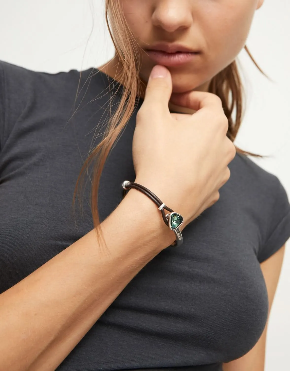 Sterling Silver Plated Ser Camaleonica Green Bracelet PUL2509VRDMTL0 Unode50 Jewelry And Accessories