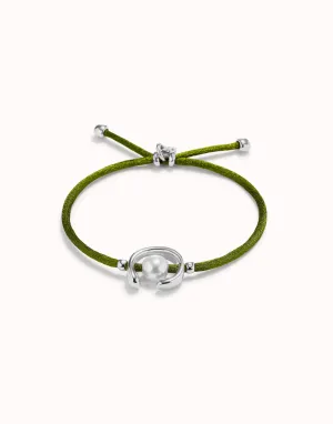 Sterling Silver Plated Ser Diferente Green Bracelet PUL2505VDOMTL0M Unode50 Jewelry And Accessories