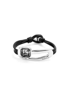 Sterling Silver Plated Ser Expresiva Black Bracelet PUL2513NGRMTL0 Unode50 Jewelry And Accessories