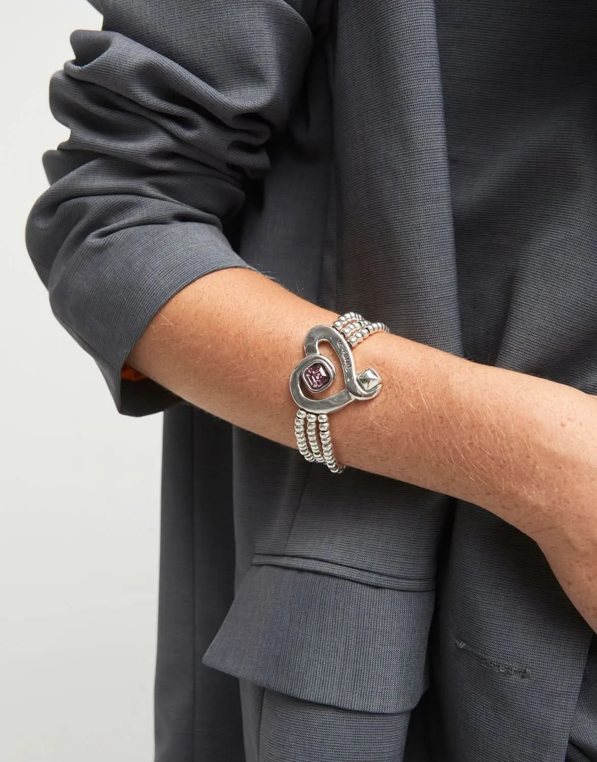 Sterling Silver Plated Ser Expresiva Pink Bracelet PUL2543RSAMTL0 Unode50 Jewelry And Accessories