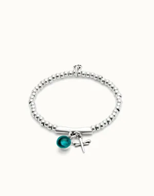 Sterling Silver Plated Ser Fascinante Green Bracelet PUL2535VRDMTL0 Unode50 Jewelry And Accessories