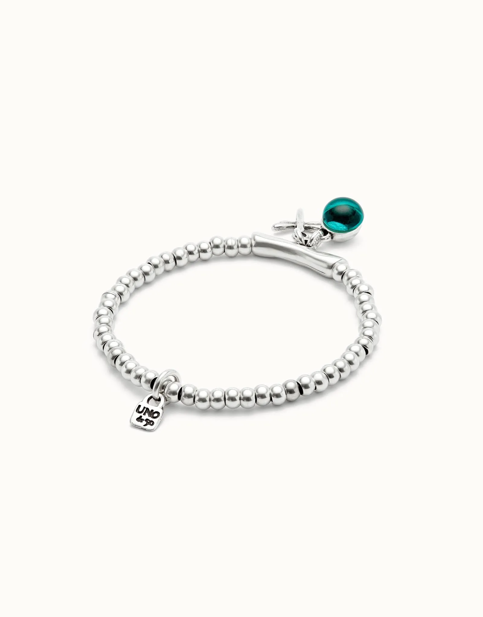 Sterling Silver Plated Ser Fascinante Green Bracelet PUL2535VRDMTL0 Unode50 Jewelry And Accessories