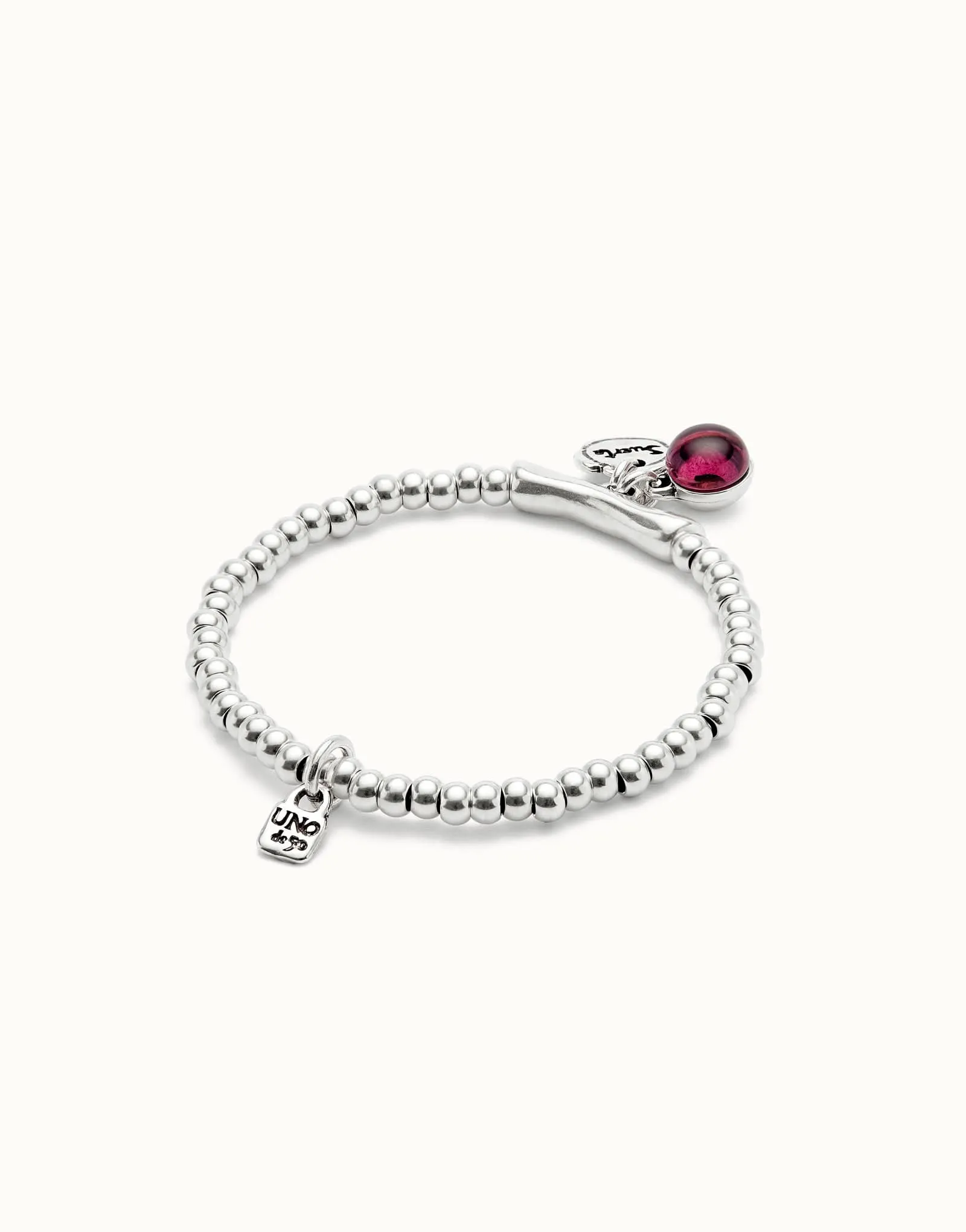 Sterling Silver Plated Ser Fascinante Purple Bracelet PUL2536MORMTL0 Unode50 Jewelry And Accessories