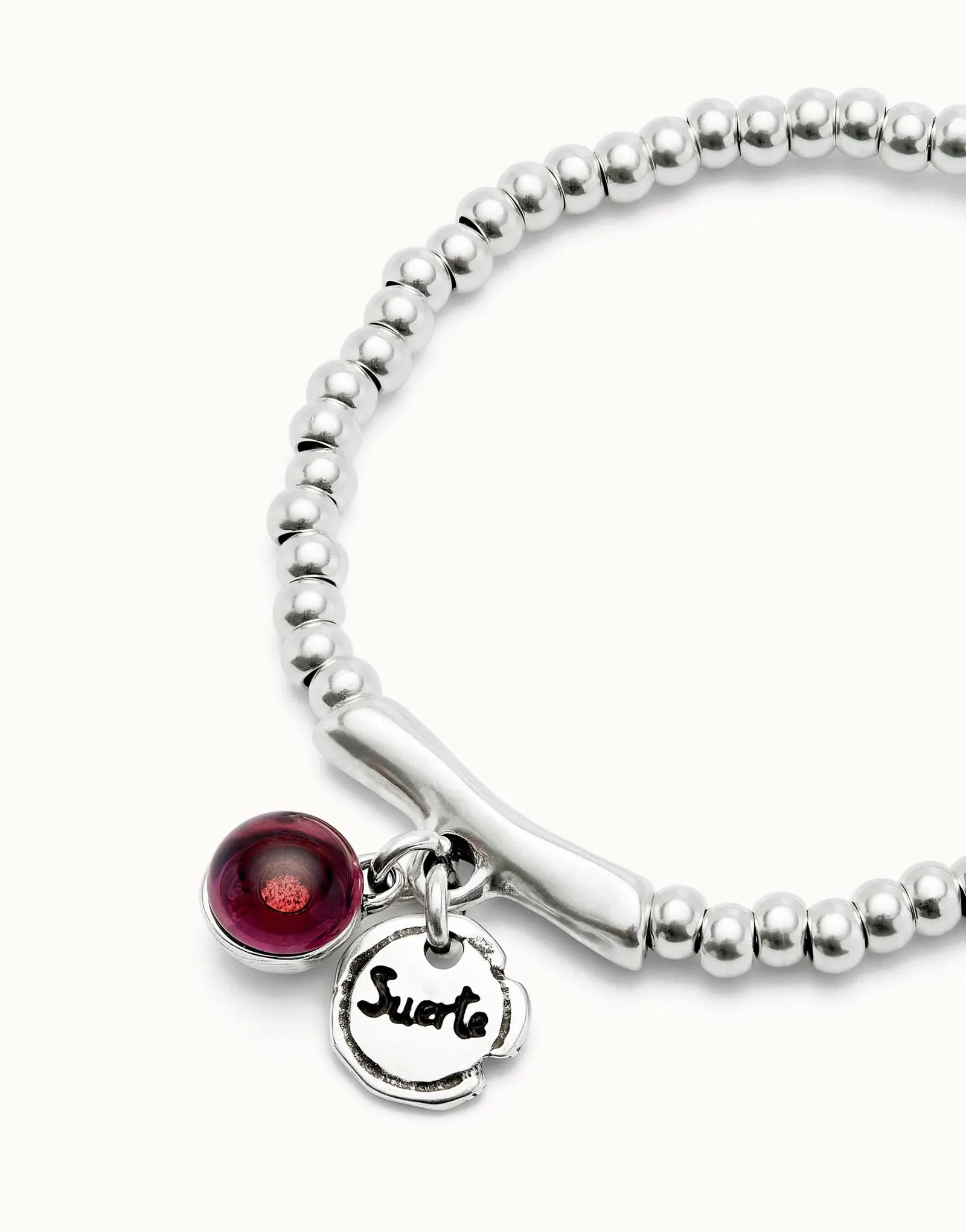 Sterling Silver Plated Ser Fascinante Purple Bracelet PUL2536MORMTL0 Unode50 Jewelry And Accessories