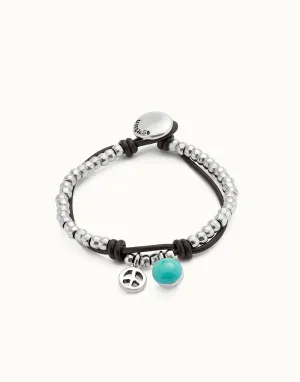 Sterling Silver Plated Ser Fascinante Turquoise Bracelet PUL2530TURMTL0 Unode50 Jewelry And Accessories