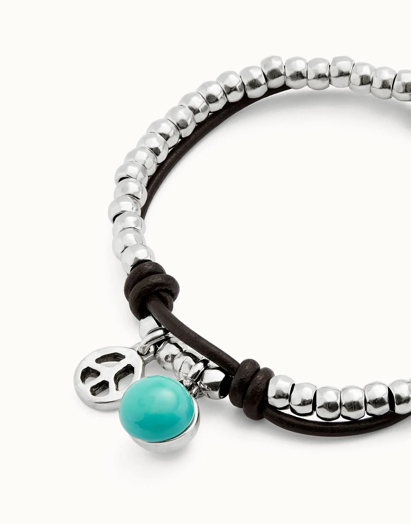 Sterling Silver Plated Ser Fascinante Turquoise Bracelet PUL2530TURMTL0 Unode50 Jewelry And Accessories