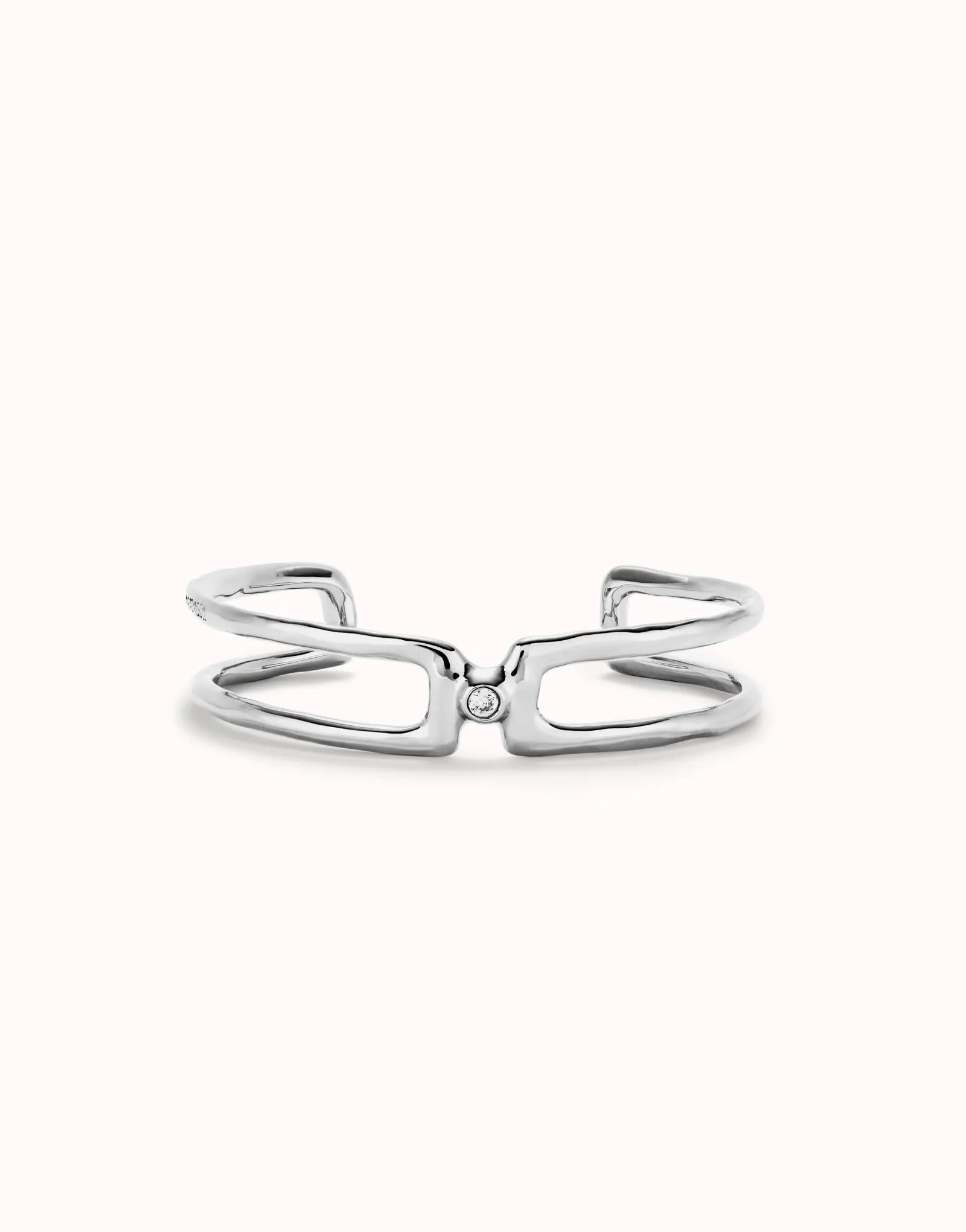 Sterling Silver Plated Ser Indomable White Bangle Bracelet PUL2446BLNMTL0 Unode50 Jewelry And Accessories
