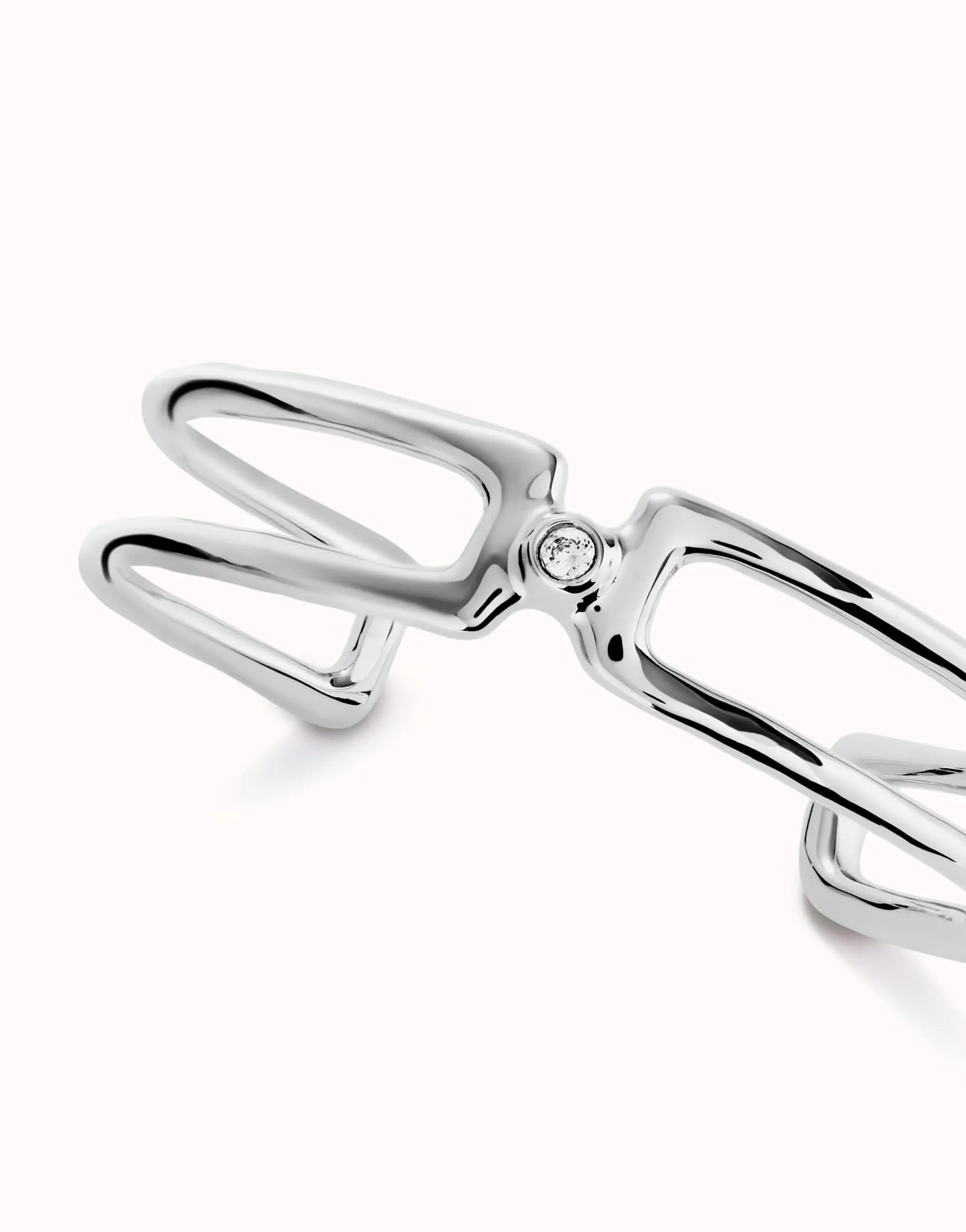 Sterling Silver Plated Ser Indomable White Bangle Bracelet PUL2446BLNMTL0 Unode50 Jewelry And Accessories