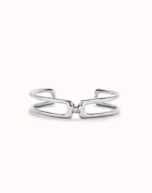 Sterling Silver Plated Ser Indomable White Bangle Bracelet PUL2446BLNMTL0 Unode50 Jewelry And Accessories