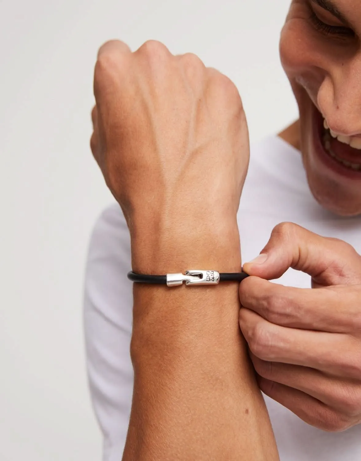 Sterling Silver Plated Ser Natural Black Bracelet PUL2467NGRMTL Unode50 Jewelry And Accessories