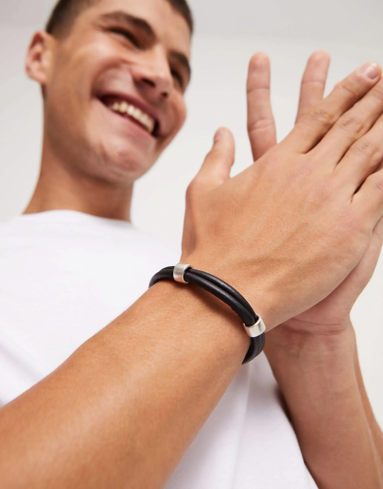 Sterling Silver Plated Ser Natural Black Bracelet PUL2489NGRMTLX Unode50 Jewelry And Accessories
