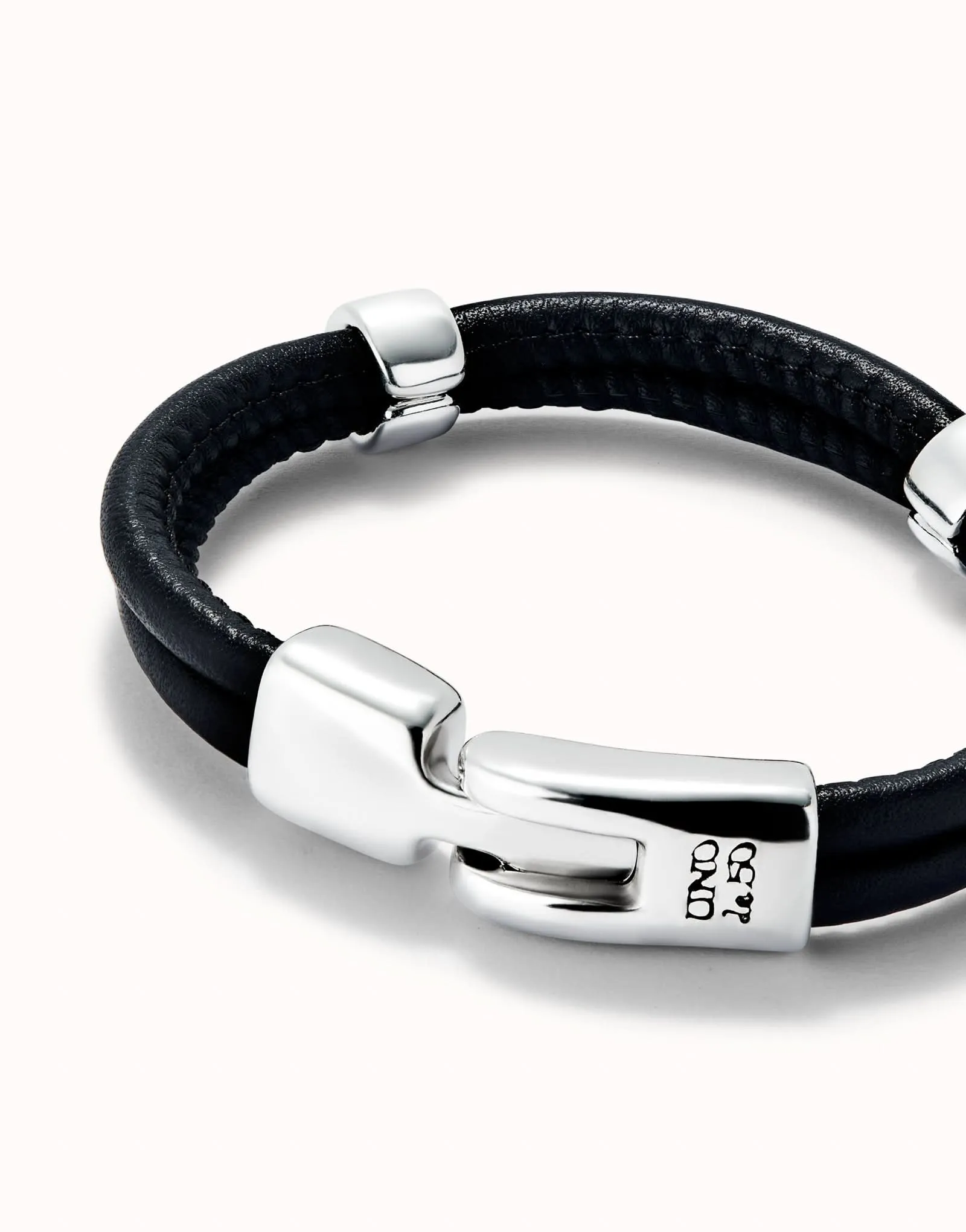 Sterling Silver Plated Ser Natural Black Bracelet PUL2489NGRMTLX Unode50 Jewelry And Accessories