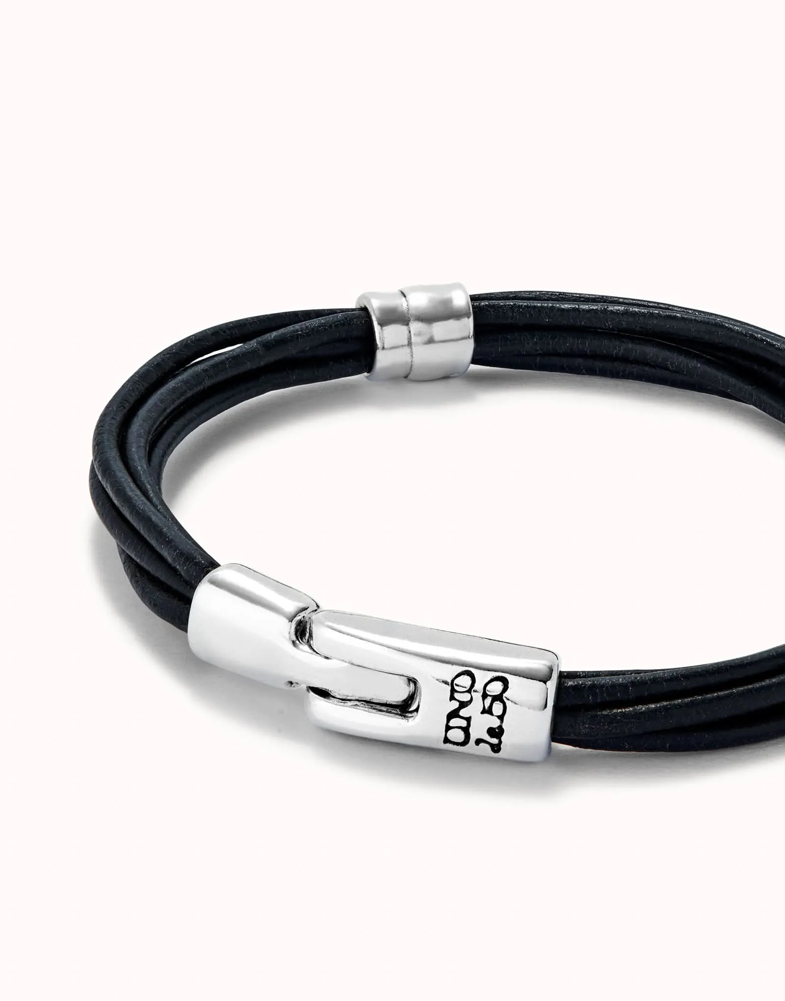 Sterling Silver Plated Ser Natural Black Bracelet PUL2492NGRMTLX Unode50 Jewelry And Accessories
