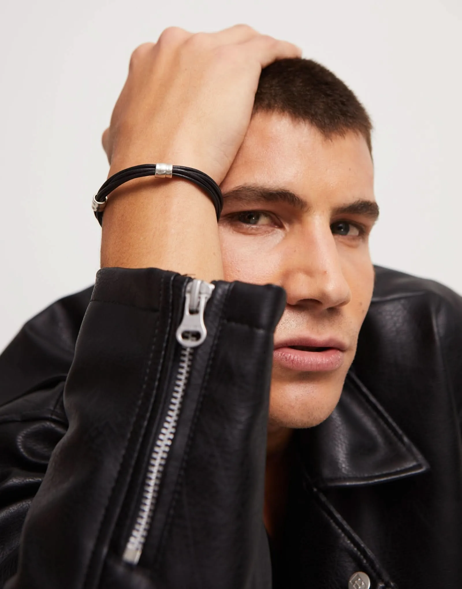 Sterling Silver Plated Ser Natural Black Bracelet PUL2492NGRMTLX Unode50 Jewelry And Accessories