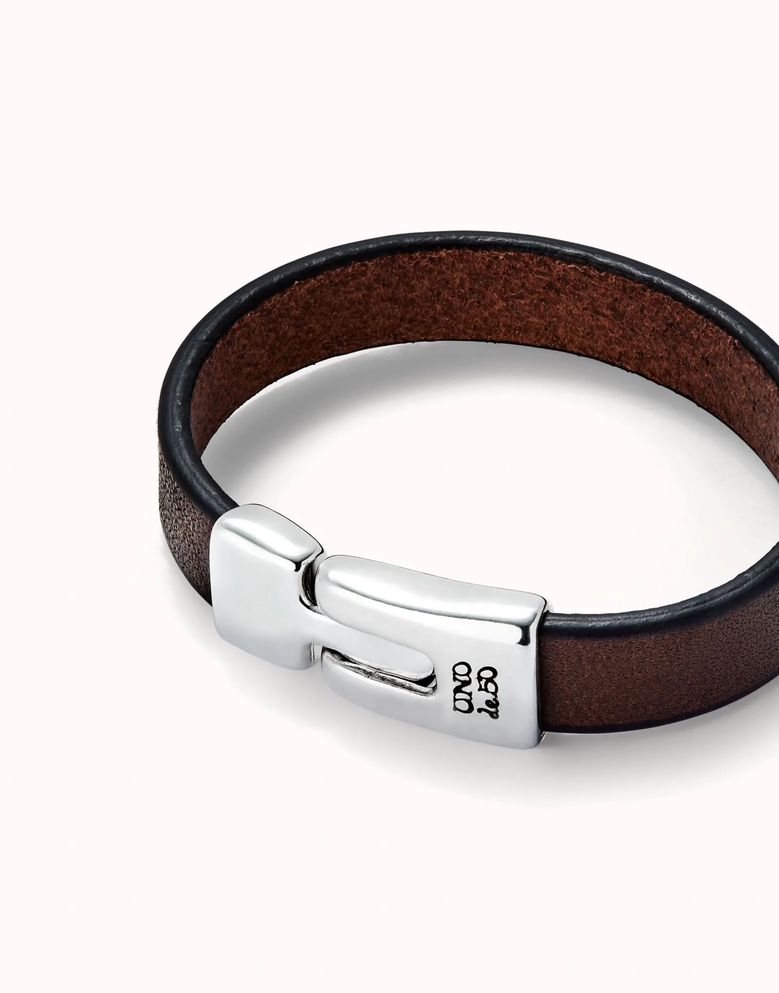 Sterling Silver Plated Ser Natural Brown Bracelet PUL2454MARMTL Unode50 Jewelry And Accessories