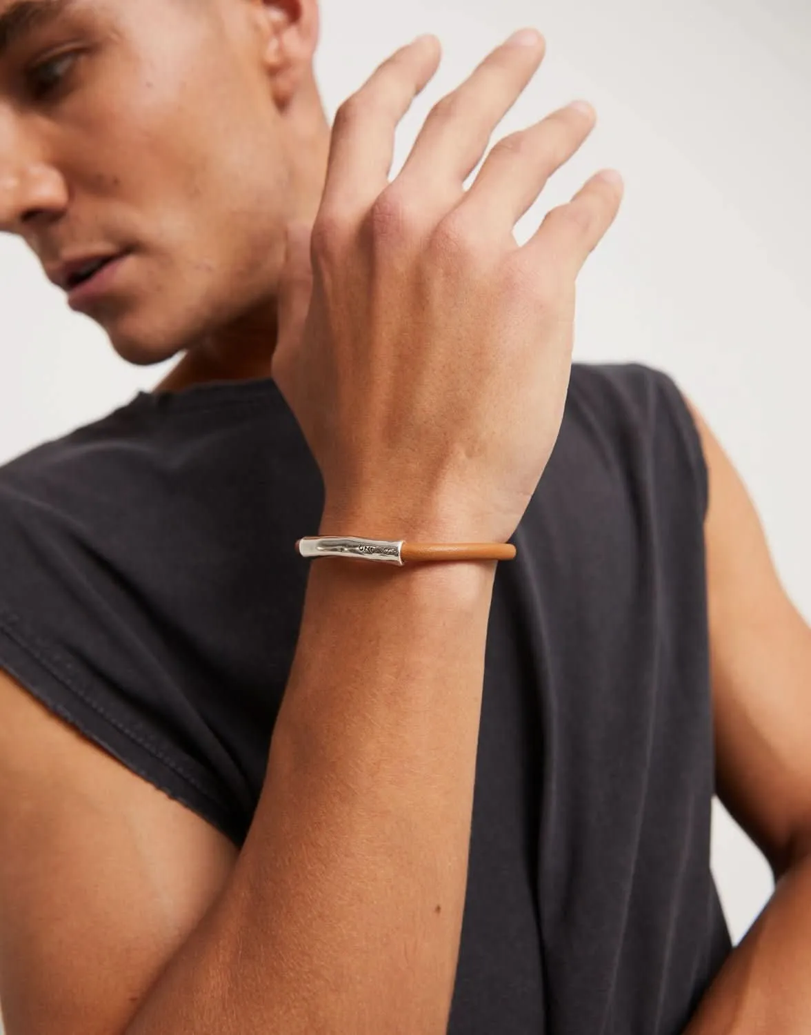 Sterling Silver Plated Ser Natural Brown Bracelet PUL2462CAMMTL Unode50 Jewelry And Accessories