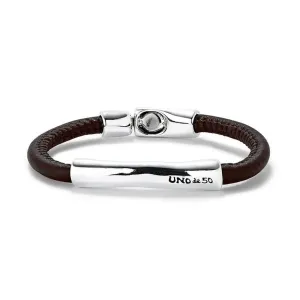 Sterling Silver Plated Ser Natural Brown Bracelet PUL2462MARMTL Unode50 Jewelry And Accessories