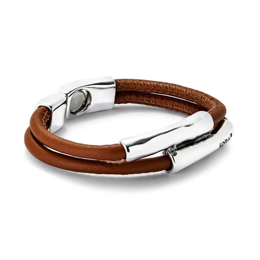 Sterling Silver Plated Ser Natural Brown Bracelet PUL2464CAMMTLX Unode50 Jewelry And Accessories