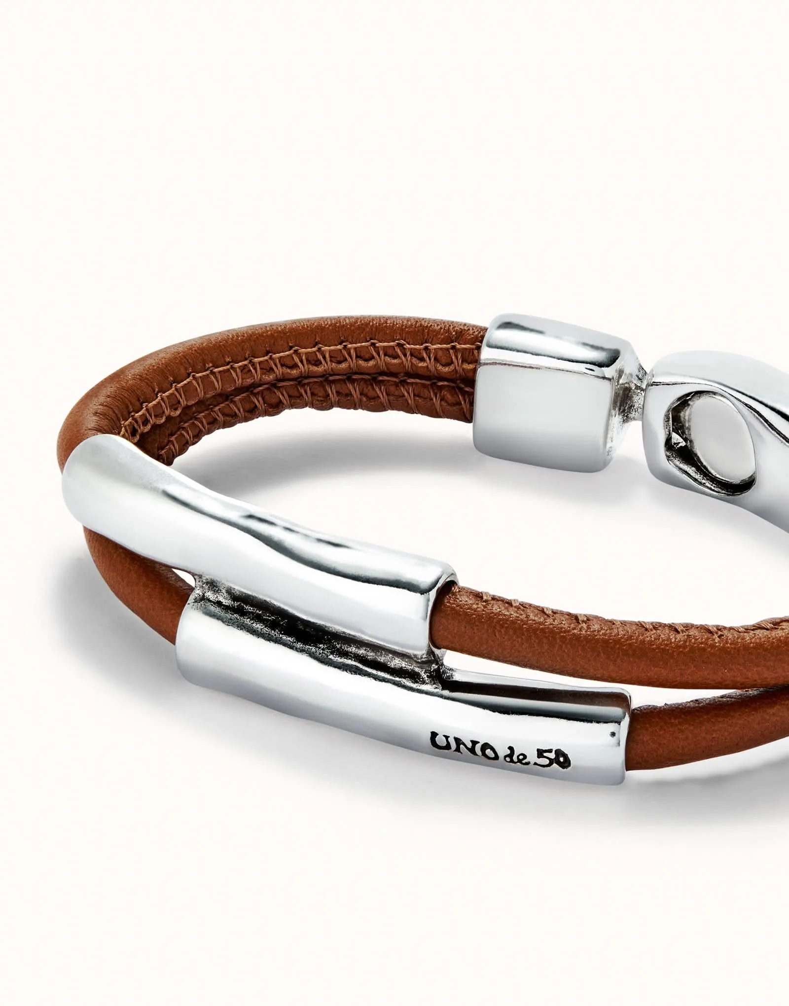 Sterling Silver Plated Ser Natural Brown Bracelet PUL2464CAMMTLX Unode50 Jewelry And Accessories