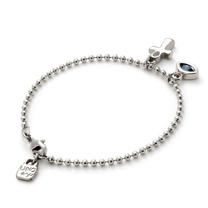 Sterling Silver Plated Ser Unico Blue Bracelet PUL2560AZUMTL0 Unode50 Jewelry And Accessories