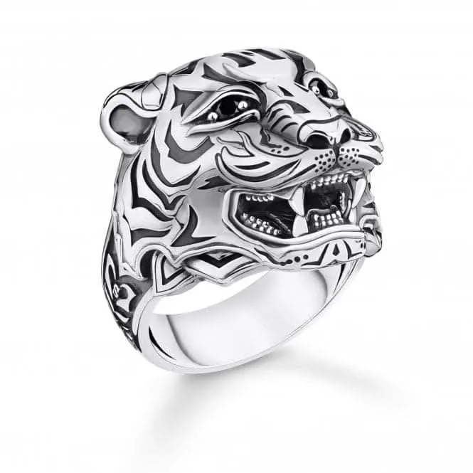 Sterling Silver Powerful Tiger Ring TR2294-643-21 Thomas Sabo Rings