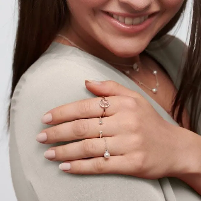 Sterling Silver Rose Gold Plated Tree Of Love Ring TR2375-416-14 Thomas Sabo Rings