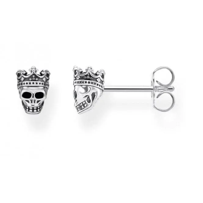 Sterling Silver Skull King Ear Studs H2111-643-11 Thomas Sabo Earrings