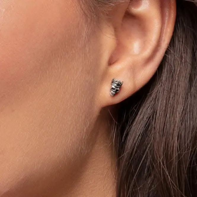 Sterling Silver Skull King Ear Studs H2111-643-11 Thomas Sabo Earrings