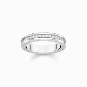 Sterling Silver White Pavé Stones Ring TR2254-051-14 Thomas Sabo Rings