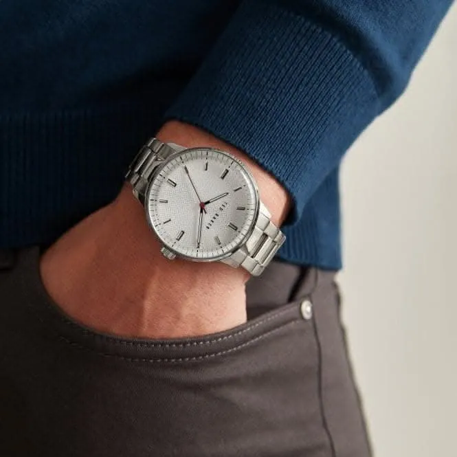 Ted Baker Gents Cosmop Silver Tone Stainless Steel Watch BKPCSF111