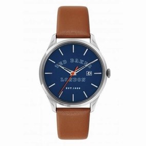 Ted Baker Gents Leytonn Stainless Steel Tan Watch BKPLTF207