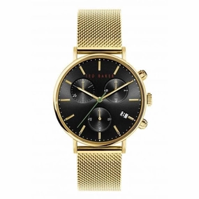 Ted Baker Gents Mimosaa Chrono Black Steel Watch BKPMMS118