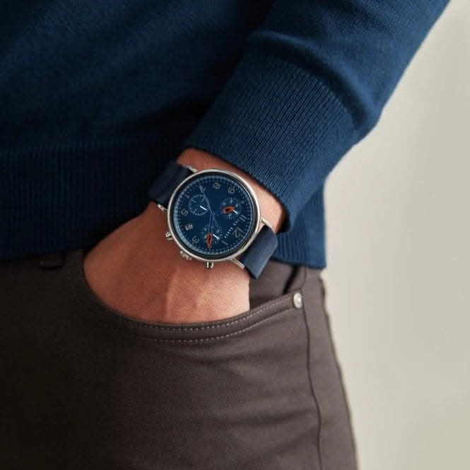 Ted Baker Gents Mimosaa Chrono Blue Leather Watch BKPMMF127