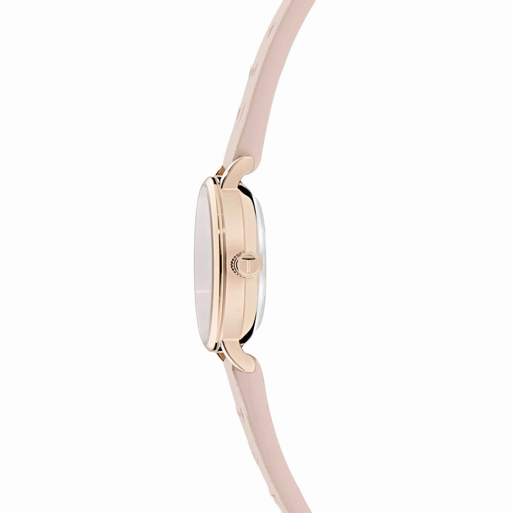 Ted Baker Ladies Classic Chic Pink Leather Watch BKPSTF402