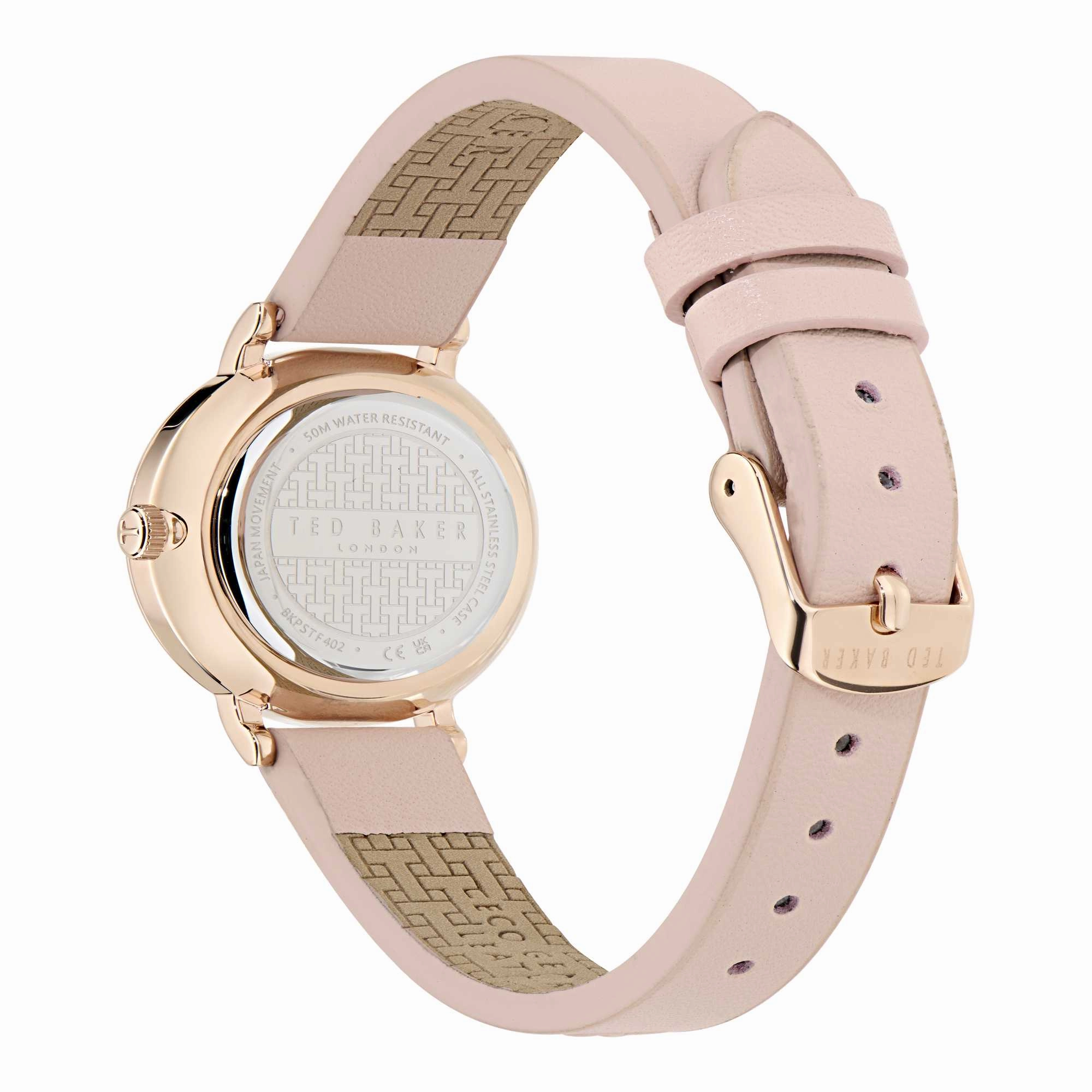 Ted Baker Ladies Classic Chic Pink Leather Watch BKPSTF402