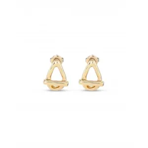 Teen 18k Gold-Plated Small Oval Link Shape Stud Earrings PEN0945ORO0000U Unode50 Jewelry And Accessories