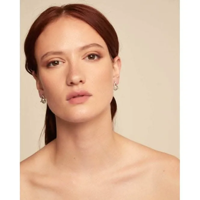 Teen Silver Plated Small Oval Link Shape Stud Earrings PEN0945MTL0000U Unode50 Jewelry And Accessories