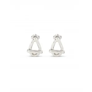 Teen Silver Plated Small Oval Link Shape Stud Earrings PEN0945MTL0000U Unode50 Jewelry And Accessories