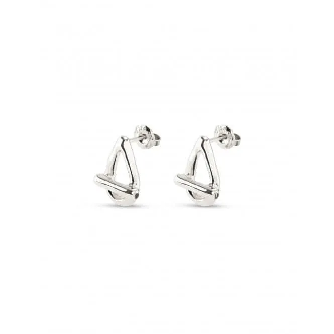 Teen Silver Plated Small Oval Link Shape Stud Earrings PEN0945MTL0000U Unode50 Jewelry And Accessories