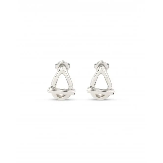 Teen Silver Plated Small Oval Link Shape Stud Earrings PEN0945MTL0000U Unode50 Jewelry And Accessories