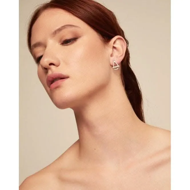 Teen Silver Plated Small Oval Link Shape Stud Earrings PEN0945MTL0000U Unode50 Jewelry And Accessories