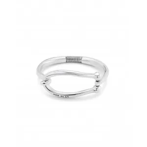 Teen Sterling Silver Plated Rigid Large Link Inner Bangle PUL2417MTL Unode50 Jewelry And Accessories