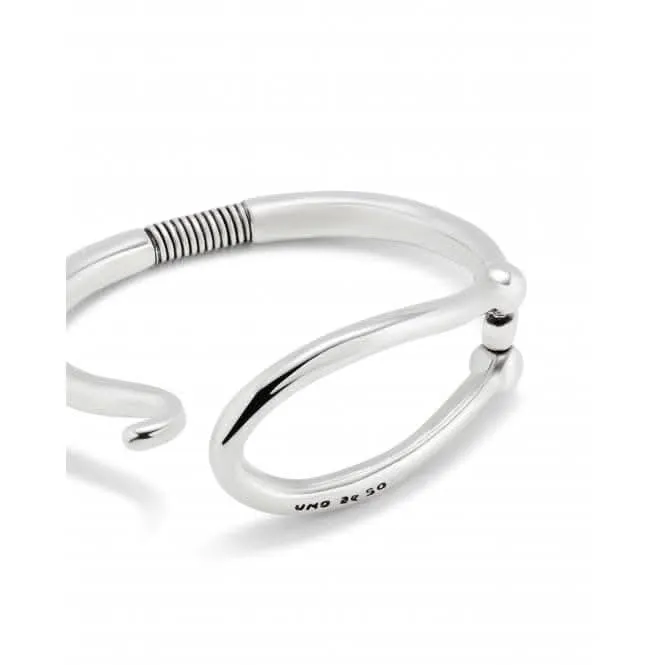 Teen Sterling Silver Plated Rigid Large Link Inner Bangle PUL2417MTL Unode50 Jewelry And Accessories