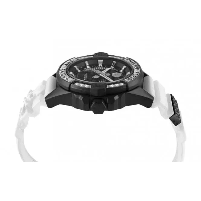 The Skull Carbon Fiber Steel Silver White Gents Watch PWAAA1822