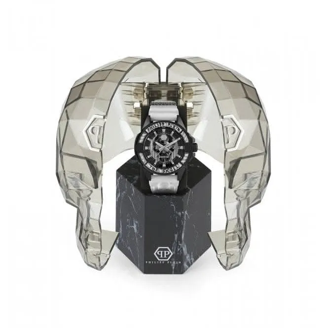 The Skull Carbon Fiber Steel Silver White Gents Watch PWAAA1822
