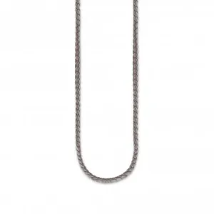 Thomas Sabo Charm Club Silver Leather Grey Necklace X0244-134-5 Thomas Sabo Necklaces