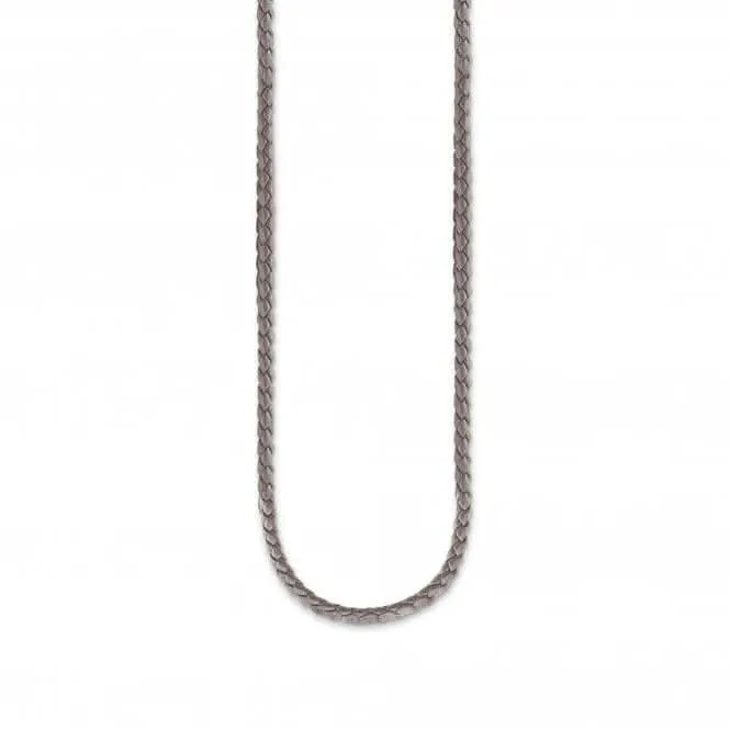 Thomas Sabo Charm Club Silver Leather Grey Necklace X0244-134-5 Thomas Sabo Necklaces